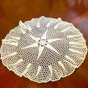 Elegant Cream Crochet Doily